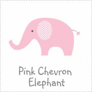Pink Chevron Elephant Baby Shower Theme
